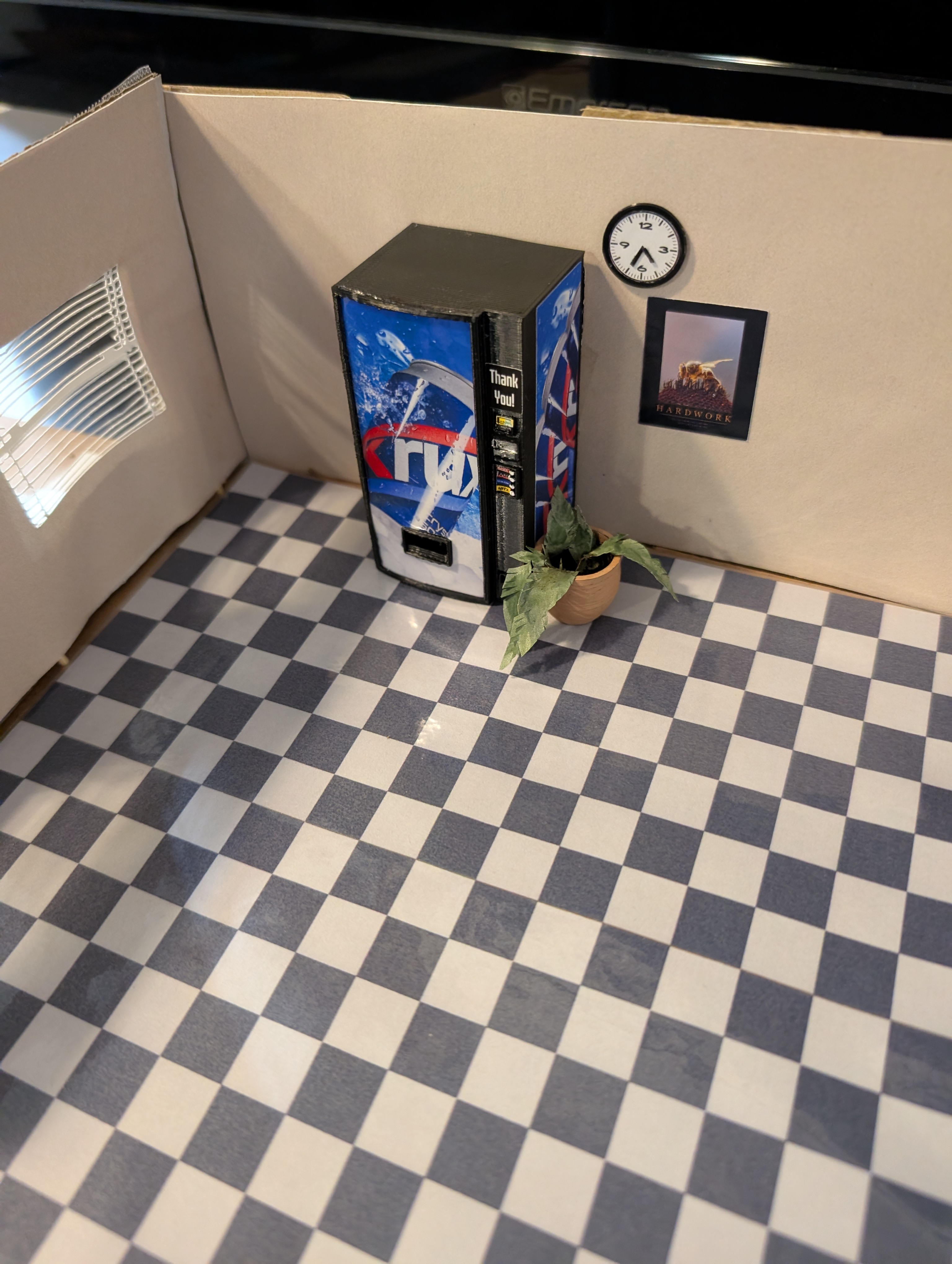 Overhead view of diorama